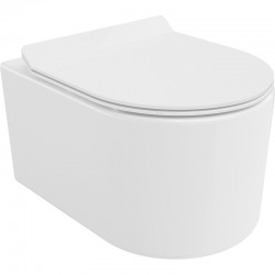 MEXEN/S - Sofia Závěsná WC mísa Rimless Tornado včetně sedátka s slow slim, duroplast, bílá lesk (30540100T)