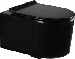 MEXEN/S - Sofia Závěsná WC mísa včetně sedátka s slow-slim, z duroplastu, černá matná (30540185)