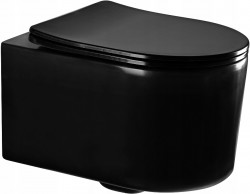 MEXEN/S - Sofia Závěsná WC mísa včetně sedátka s slow-slim, z duroplastu, černá matná (30541085)