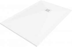 MEXEN/S - Stone+ obdélníková sprchová vanička 100 x 90, bílá, mřížka bílá (44109010-W)
