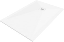MEXEN/S - Stone+ obdélníková sprchová vanička 120 x 100, bílá, mřížka bílá (44101012-W)