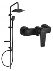 MEXEN/S - Sven sprchový sloup včetně sprchové baterie Lynx, černá (745940262-70)