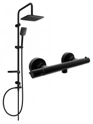 MEXEN/S - Sven sprchový sloup včetně sprchové termostatické baterie Slim, černá (77105262-70)