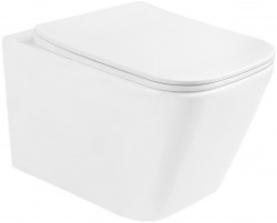 MEXEN/S - Teo Závěsná WC mísa včetně sedátka s slow-slim, duroplast, bílá (30850600)