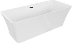 MEXEN/S - Tonia vana volně stojící 170 x 75, bílá, sifon a přepad černá (52171707500-70)