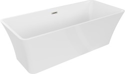 MEXEN/S - Tonia volně stojící vana 170 x 75, bílá, sifon a přepad nikl kartáčovaná (52171707500-97)