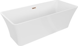 MEXEN/S - Tonia volně stojící vana 170 x 75, bílá, sifon a přepad růžové zlato (52171707500-60)