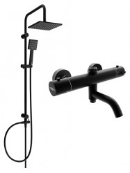 MEXEN/S - Tord sprchový sloup včetně sprchové termostatické baterie Kai, černá (77900200-70)