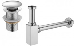 MEXEN/S - Umyvadlový sifon s výpustí click-clack bez přepadu, chrom (7991060-00)