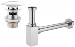 MEXEN/S - Umyvadlový sifon s výpustí click-clack s přepadem, chrom (7992660-00)