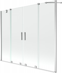 MEXEN/S - Velar Duo Dvoukřídlá posuvná vanová zástěna 170 x 150, transparent, chrom (896-170-000-02-01)