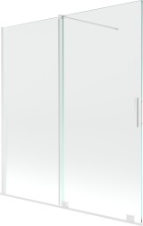 MEXEN/S - Velar Dvoukřídlá posuvná vanová zástěna 150 x 150, transparent, bílá (896-150-000-01-20)