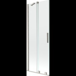 MEXEN/S - Velar dvoukřídlá posuvná vanová zástěna 70 x 150, transparent, nikl kartáčovaný (896-070-000-01-97)