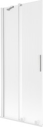 MEXEN/S - Velar dvoukřídlá posuvná vanová zástěna 80 x 150, dekor, bílá (896-080-000-31-20)