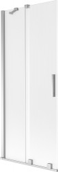 MEXEN/S - Velar dvoukřídlá posuvná vanová zástěna 80 x 150, dekor, chrom (896-080-000-31-01)
