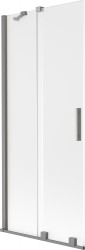 MEXEN/S - Velar dvoukřídlá posuvná vanová zástěna 80 x 150, dekor, grafit metal (896-080-000-31-95)