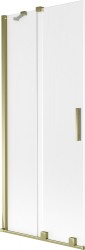 MEXEN/S - Velar dvoukřídlá posuvná vanová zástěna 80 x 150, dekor, zlatá (896-080-000-31-50)
