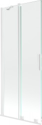 MEXEN/S - Velar Dvoukřídlá posuvná vanová zástěna 80 x 150, transparent, bílá (896-080-000-01-20)
