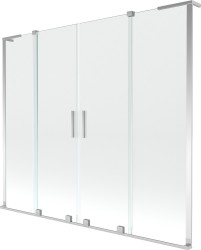 MEXEN/S - Velar L Duo dvoukřídlá posuvná vanová zástěna 200 x 150, transparent, chrom (896-200-003-02-01)