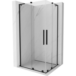 MEXEN/S - Velar L Duo sprchový kout, posuvné dveře 100 x 90, transparent, černá (871-100-090-02-03-70)
