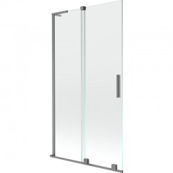 MEXEN/S - Velar L dvoukřídlá posuvná vanová zástěna 100 x 150, transparent, grafit metal (896-100-003-01-95)