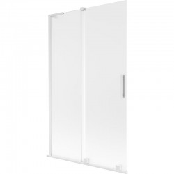 MEXEN/S - Velar L dvoukřídlá posuvná vanová zástěna 110 x 150, dekor, bílá (896-110-003-31-20)