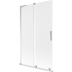 MEXEN/S - Velar L dvoukřídlá posuvná vanová zástěna 110 x 150, dekor, chrom (896-110-003-31-01)