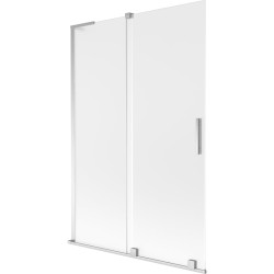MEXEN/S - Velar L dvoukřídlá posuvná vanová zástěna 120 x 150, dekor, chrom (896-120-003-31-01)