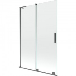 MEXEN/S - Velar L dvoukřídlá posuvná vanová zástěna 120 x 150, transparent, grafit metal (896-120-003-01-95)