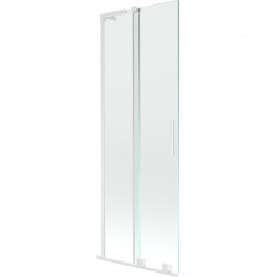 MEXEN/S - Velar L dvoukřídlá posuvná vanová zástěna 75 x 150, transparent, bílá (896-075-003-01-20)