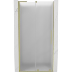 MEXEN/S - Velar L posuvné sprchové dveře 110, dekor, zlatá kartáčovaná (871-110-003-31-55)