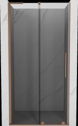 MEXEN/S - Velar L posuvné sprchové dveře 110, grafit, měď kartáčovaná (871-110-003-41-65)