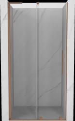 MEXEN/S - Velar L posuvné sprchové dveře 110, transparent, měď kartáčovaná (871-110-003-01-65)