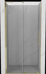 MEXEN/S - Velar L posuvné sprchové dveře 120, transparent, zlatá (871-120-003-01-50)