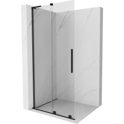 MEXEN/S - Velar L Sprchová zástěna posuvná Walk-in 100 x 200, transparent 8 mm, černá (871-100-003-03-70)