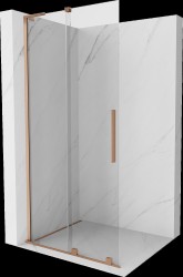 MEXEN/S - Velar L Sprchová zástěna posuvná Walk-in 120 x 200, transparent 8 mm, měď kartáčovaná (871-120-003-03-65)