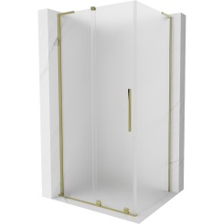 MEXEN/S - Velar L sprchový kout, posuvné dveře 110 x 70, dekor, zlato (871-110-070-33-50)