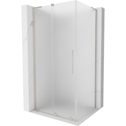 MEXEN/S - Velar L sprchový kout, posuvné dveře 120 x 90, dekor, nikl kartáčovaný (871-120-090-33-97)