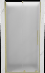 MEXEN/S - Velar posuvné sprchové dveře 110, dekor, zlatá kartáčovaná (871-110-000-31-55)