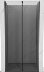 MEXEN/S - Velar posuvné sprchové dveře 110, grafit, grafit kartáčovaná (871-110-000-41-66)