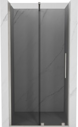 MEXEN/S - Velar posuvné sprchové dveře 120, grafit, nikl kartáčovaný (871-120-000-41-97)