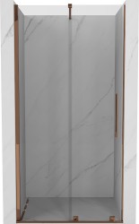 MEXEN/S - Velar posuvné sprchové dveře 120, transparent, růžové zlato (871-120-000-01-60)