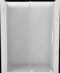 MEXEN/S - Velar posuvné sprchové dveře 140, dekor, bílá (871-140-000-31-20)