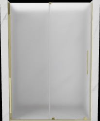 MEXEN/S - Velar posuvné sprchové dveře 140, dekor, zlatá (871-140-000-31-50)