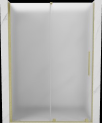 MEXEN/S - Velar posuvné sprchové dveře 140, dekor, zlatá kartáčovaná (871-140-000-31-55)
