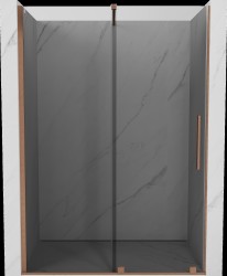 MEXEN/S - Velar posuvné sprchové dveře 140, grafit, měď kartáčovaná (871-140-000-41-65)