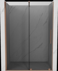 MEXEN/S - Velar posuvné sprchové dveře 150, grafit, měď kartáčovaná (871-150-000-41-65)