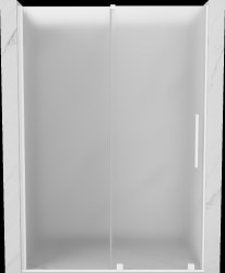 MEXEN/S - Velar posuvné sprchové dveře 160, dekor, bílá (871-160-000-31-20)