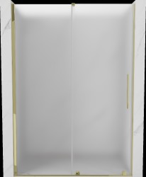 MEXEN/S - Velar posuvné sprchové dveře 160, dekor, zlatá (871-160-000-31-50)