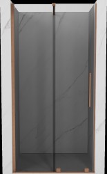 MEXEN/S - Velar posuvné sprchové dveře 90, grafit, měď kartáčovaná (871-090-000-41-65)